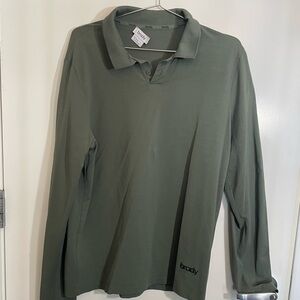 Brady brand olive long sleeve polo L